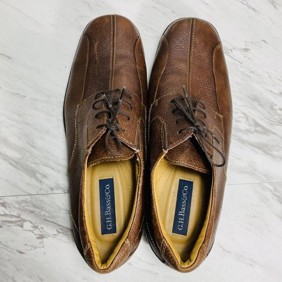 BASS Lex Mens Brown Leather Derby Blucher Chukka Oxford Comfort Shoes Sz 12M main image 6